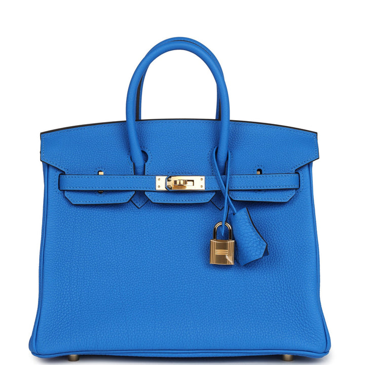 Hermès Birkin 25 Bleu Hydra Togo Gold Hardware
