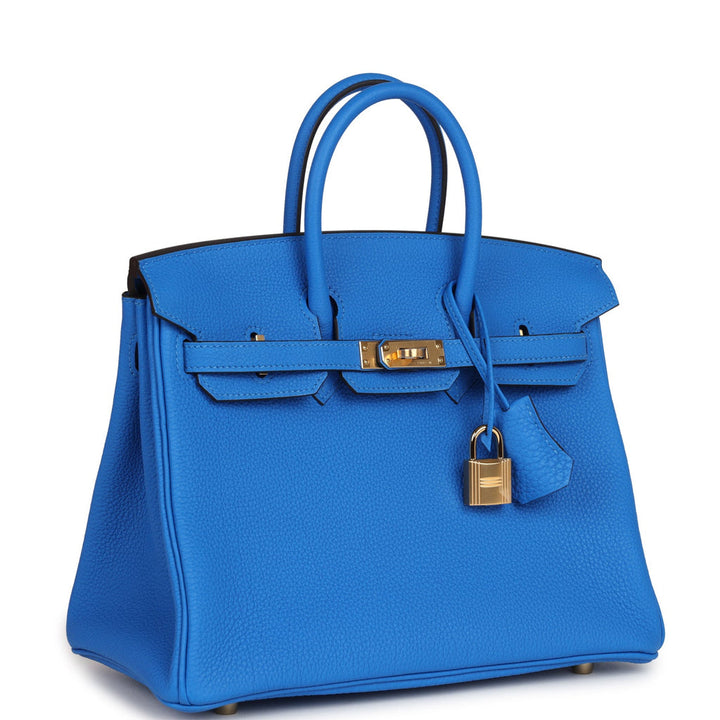 Hermès Birkin 25 Bleu Hydra Togo Gold Hardware