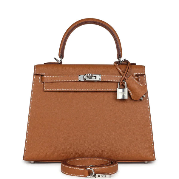 Hermès Kelly Sellier 28 Bag – Gold Epsom Leather with Palladium Hardware