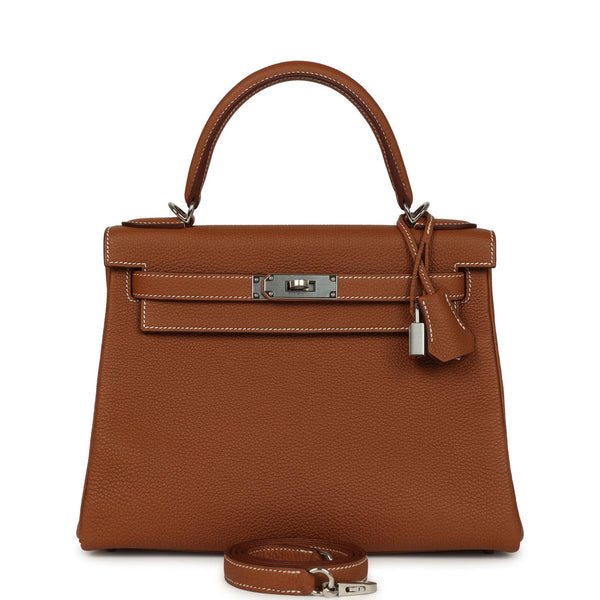 Hermès Kelly Retourne 28 Gold Togo Palladium Hardware