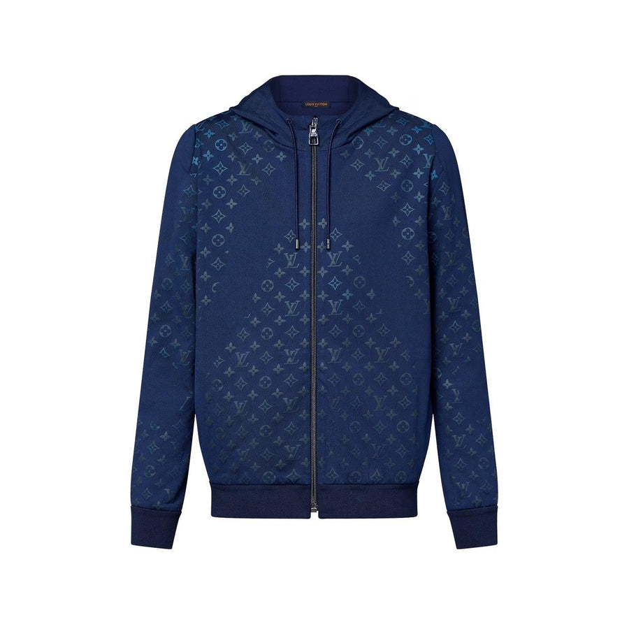 Sudadera con capucha técnica con cremallera y monograma de Louis Vuitton