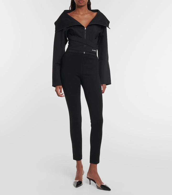 Alaïa Cropped jersey jacket