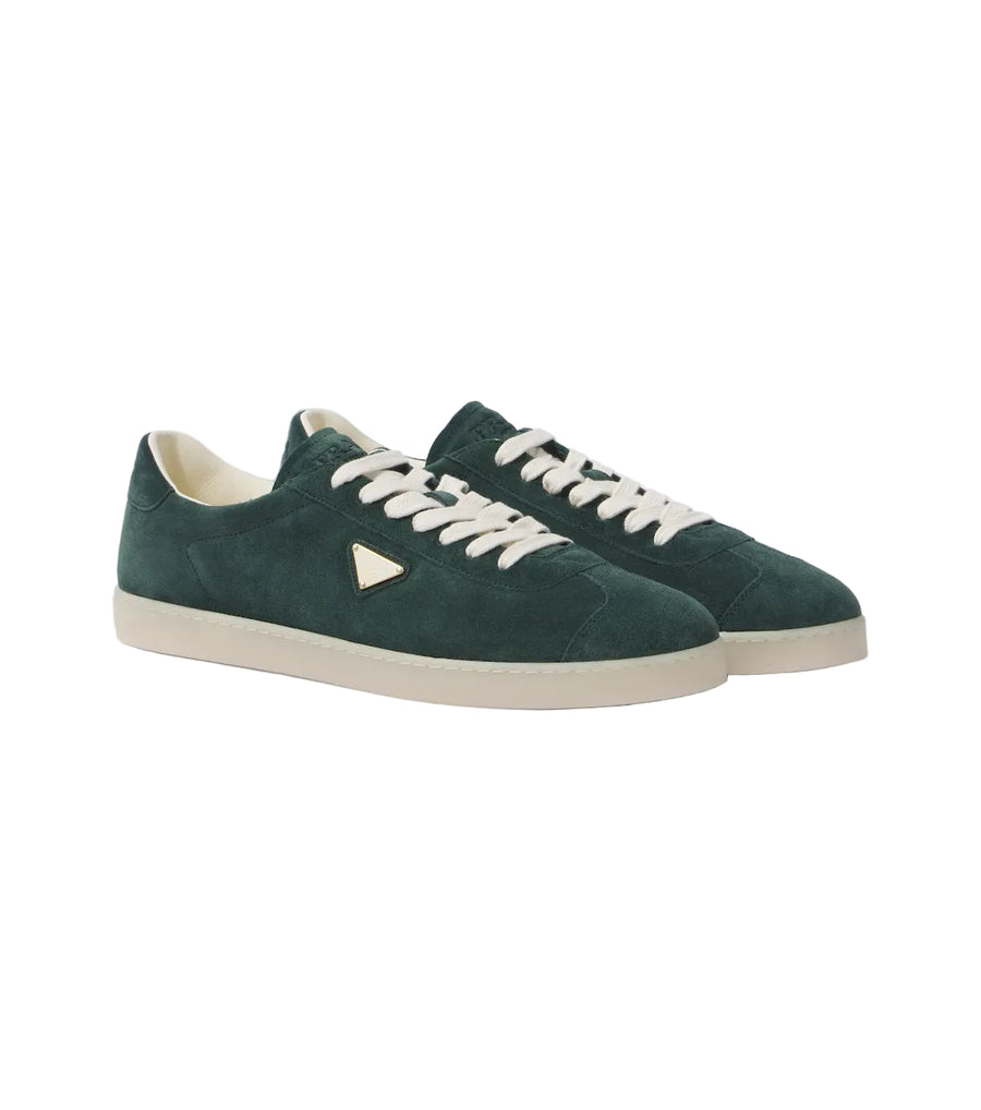 Prada Lane logo suede sneakers