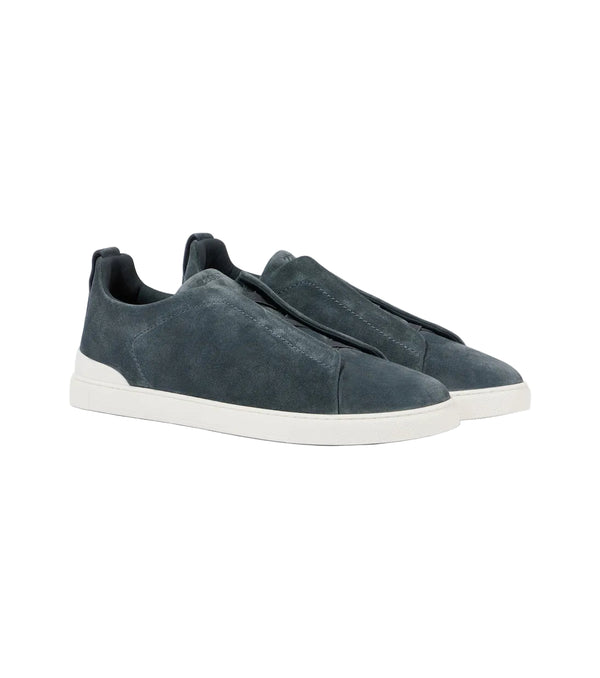 Zegna Triple Stitch suede slip-on sneakers