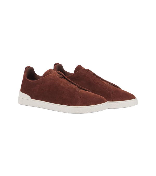 Zegna Triple Stitch Low suede sneakers