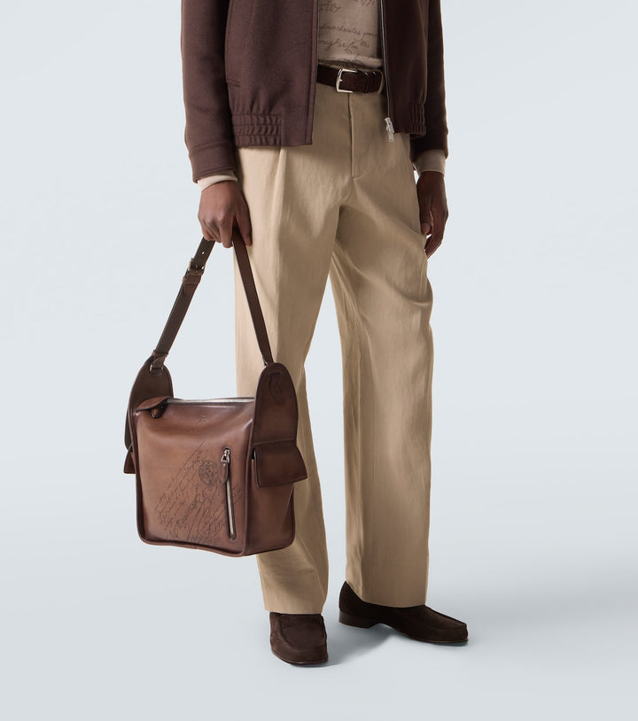 Berluti Périple Scritto Venezia leather shoulder bag