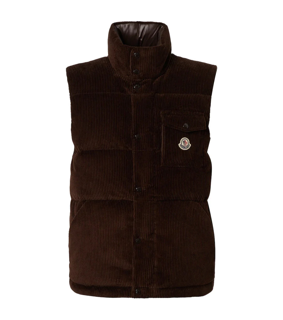 Moncler Agen cotton corduroy down vest