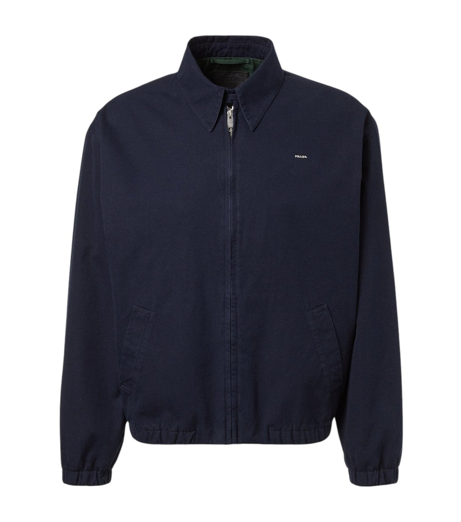 Giacca di cotone con logo Prada