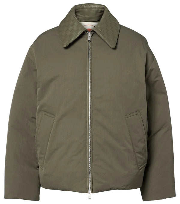 Bottega Veneta Intrecciato leather-trimmed down jacket