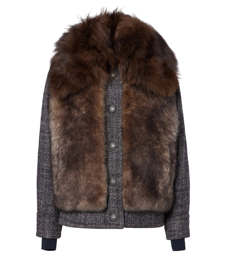 Faite shearling-trimmed virgin wool down ski jacket