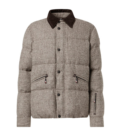Elgon houndstooth wool down ski jacket | Moncler Grenoble
