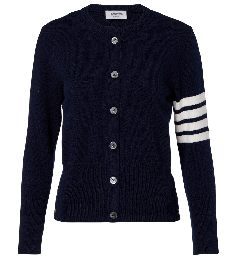 Thom Browne 4-Bar intarsia virgin wool cardigan