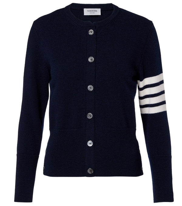 Thom Browne 4-Bar intarsia virgin wool cardigan