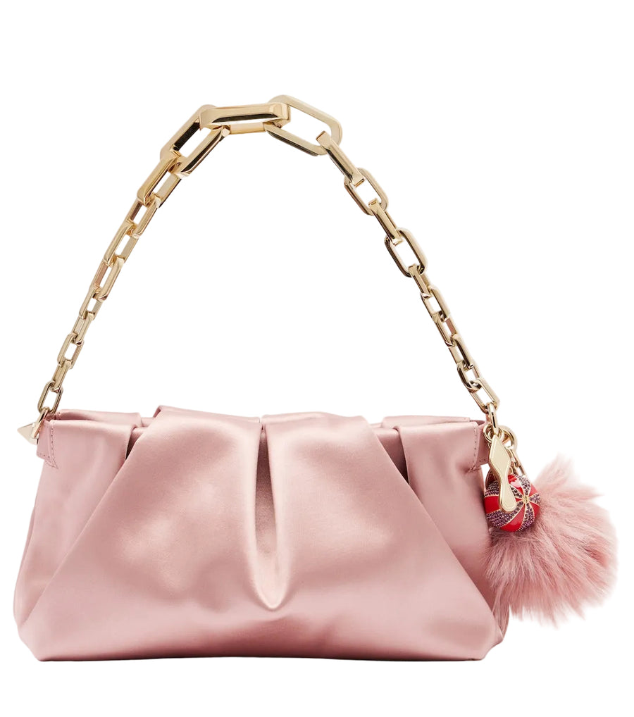 Christian Louboutin Eva Small crêpe satin clutch
