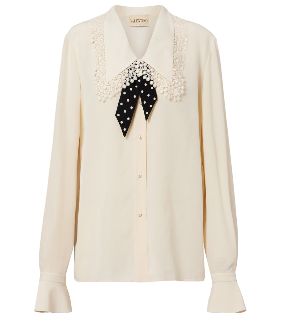 Valentino Ruffled silk crêpe de chine blouse
