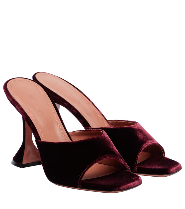 Amina Muaddi Lupita 95 velvet mules