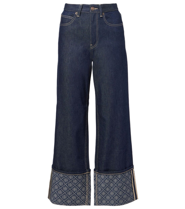Tory Burch Monogram wide-leg jeans