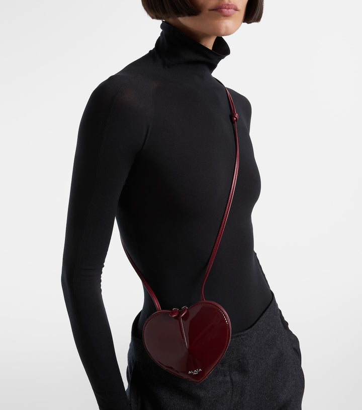 Alaïa Le Cœur Small patent leather crossbody bag