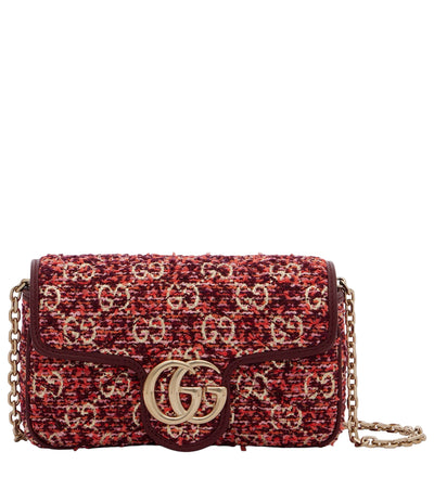 GG Marmont Mini tweed shoulder bag