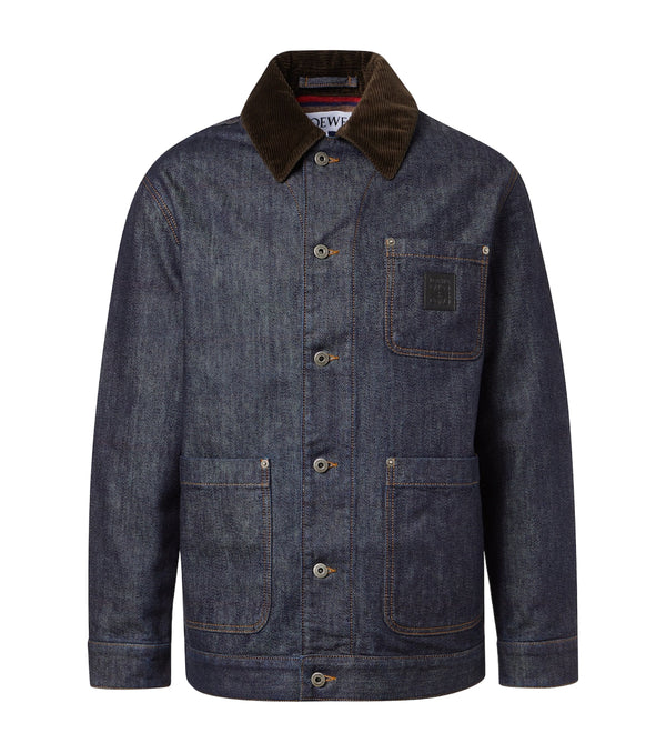 Loewe Corduroy-trimmed denim jacket
