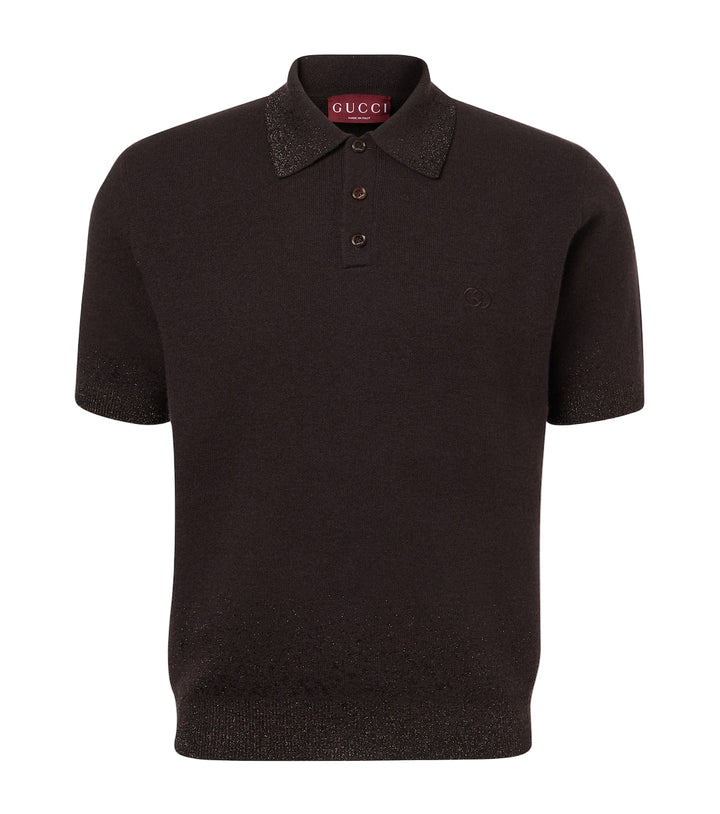 Interlocking G wool-blend polo shirt