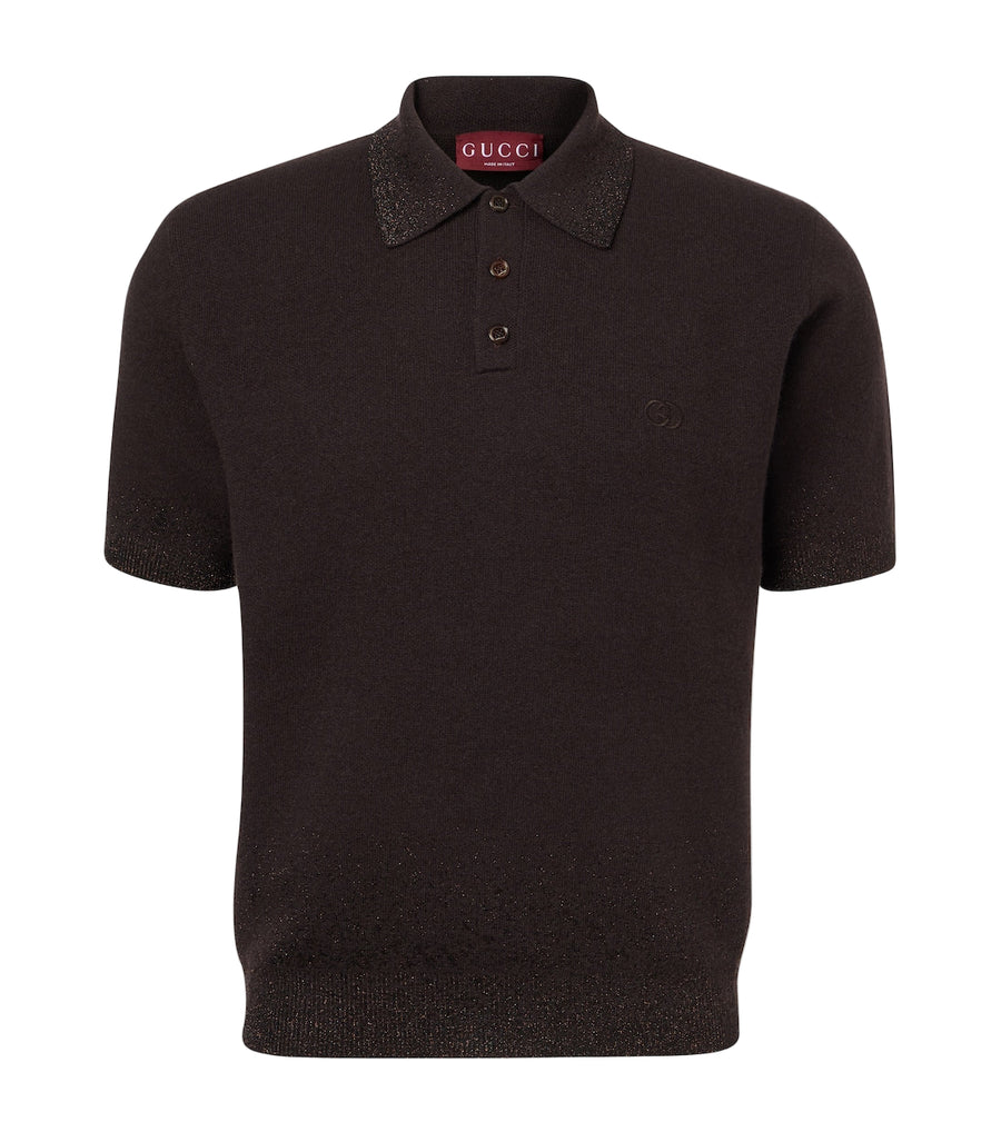 Gucci Interlocking G wool-blend polo shirt