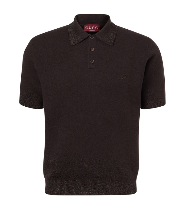 Gucci Interlocking G wool-blend polo shirt