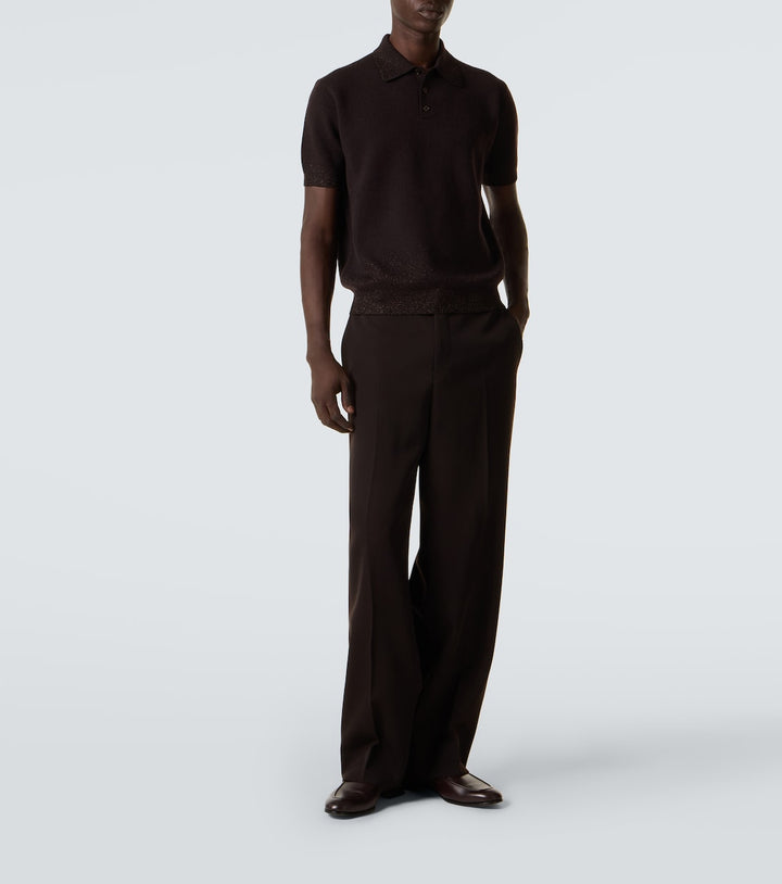 Interlocking G wool-blend polo shirt