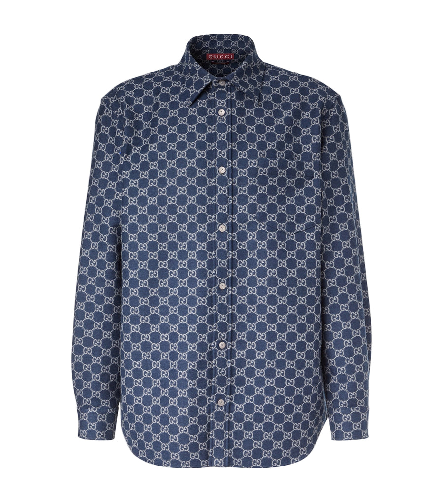 Gucci GG wool jacquard shirt