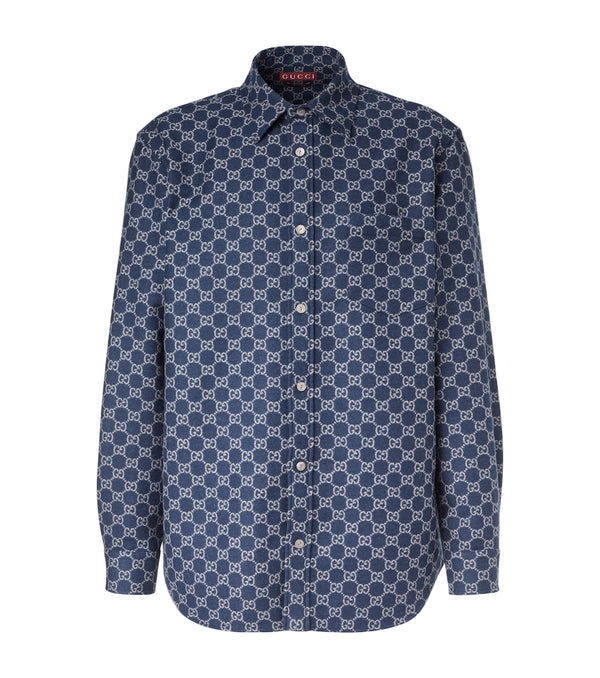 Gucci GG wool jacquard shirt