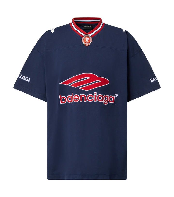 Logo oversized cotton jersey T-shirt | Balenciaga