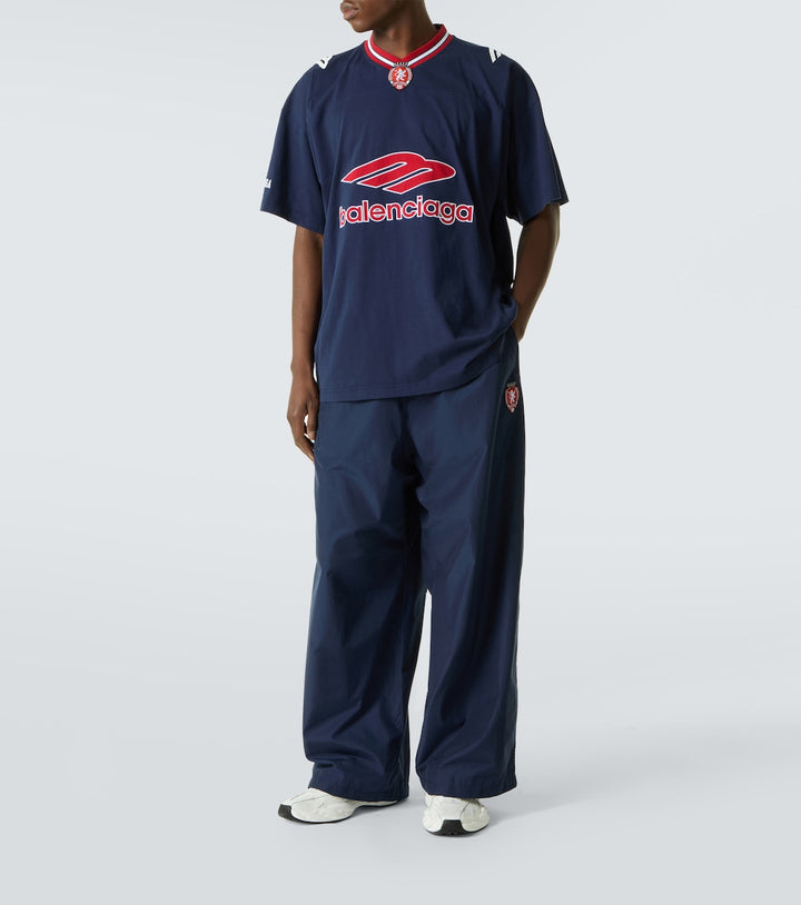 Logo oversized cotton jersey T-shirt | Balenciaga