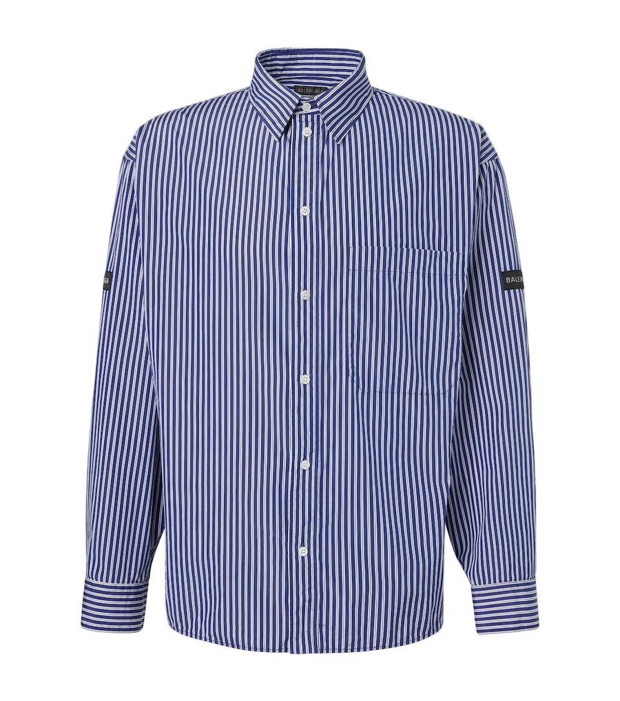 Balenciaga Striped cotton-blend poplin shirt