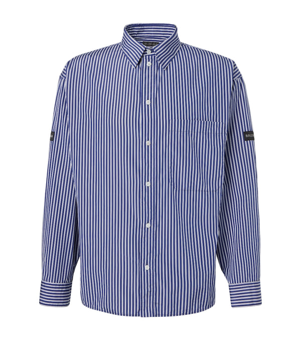 Balenciaga Striped cotton-blend poplin shirt