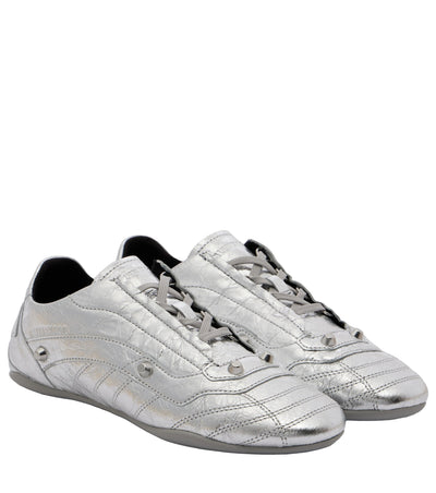 City metallic leather sneakers | Balenciaga