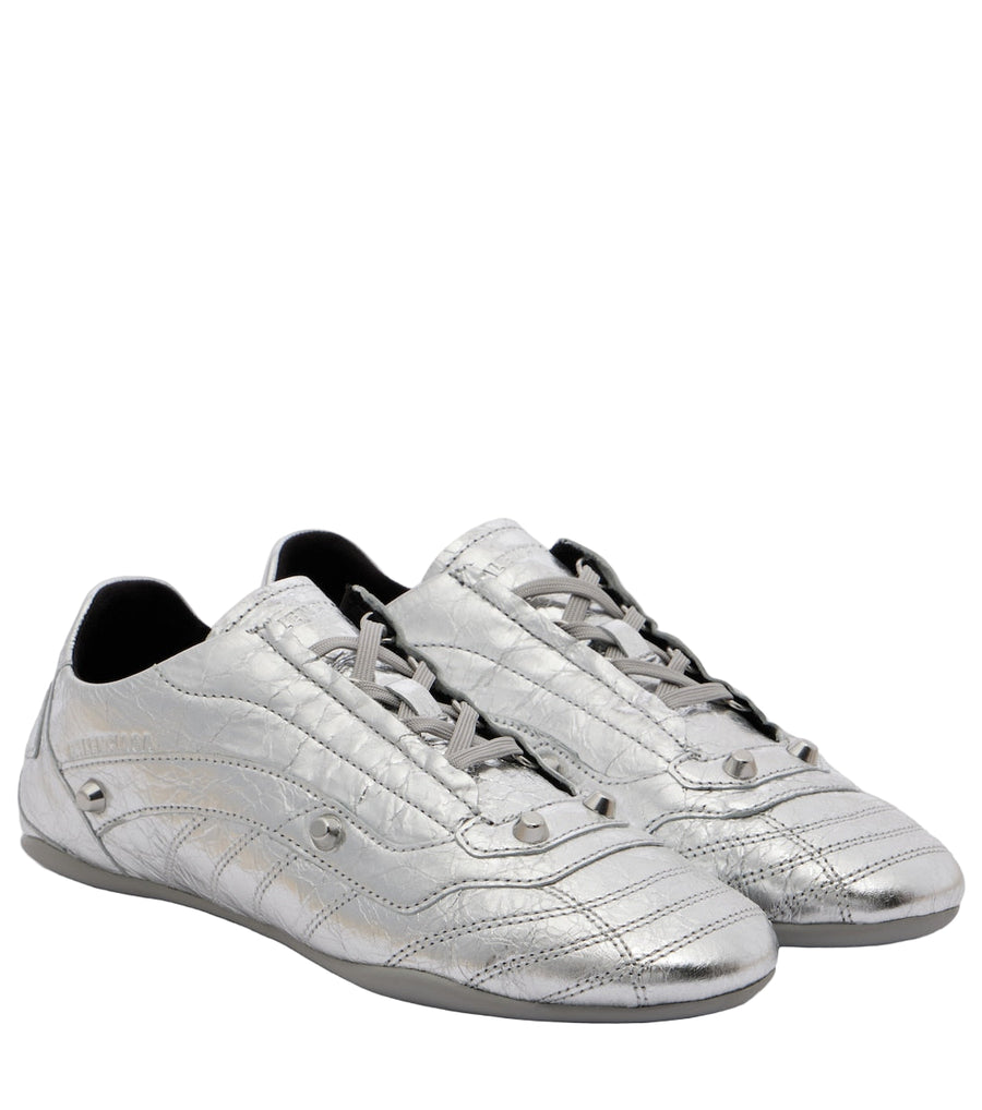 Balenciaga City metallic leather sneakers