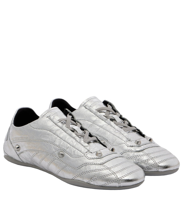 Balenciaga City metallic leather sneakers