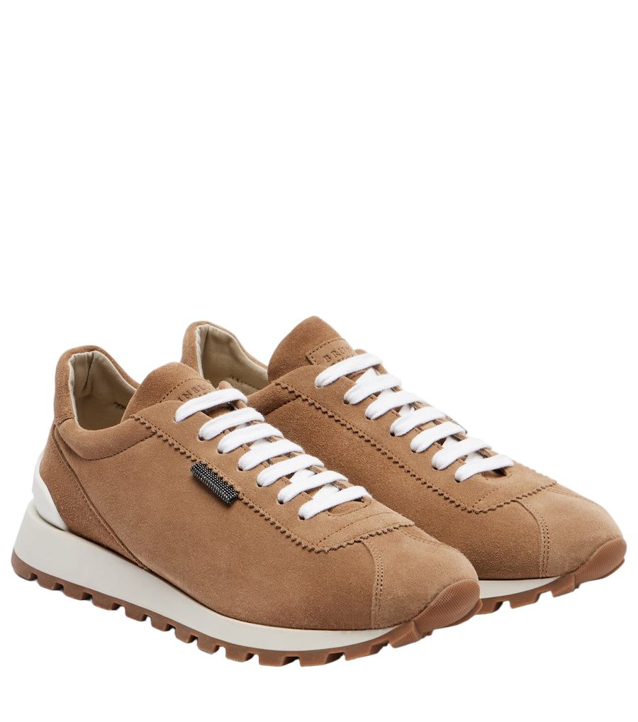 Brunello Cucinelli Monili suede sneakers