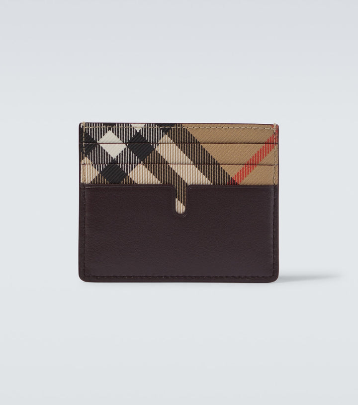 Burberry Burberry Check leather card holder