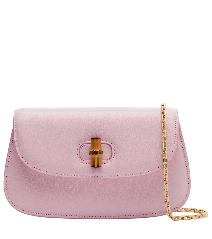 Gucci Bamboo leather clutch