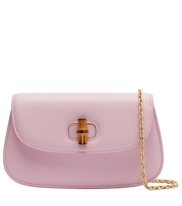 Gucci Bamboo leather clutch