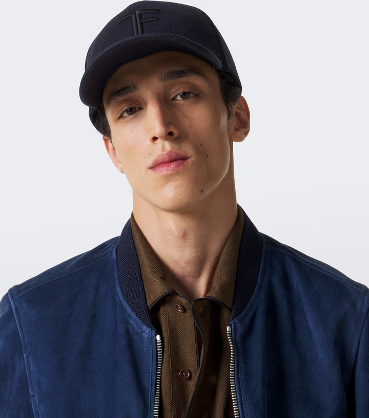 Tom Ford Logo Cashmere Baseball Cap