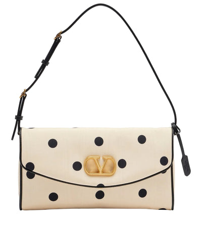 DeVain Small polka-dot satin shoulder bag