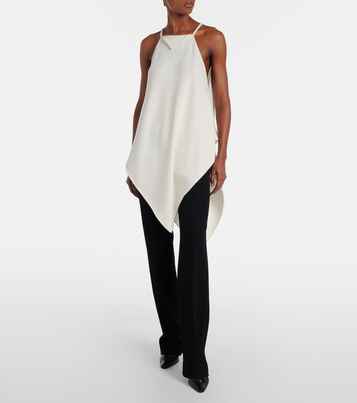 Balenciaga Silk and wool crêpe top