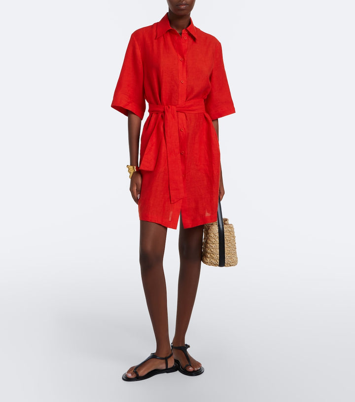 Eres Séducteur linen shirt dress