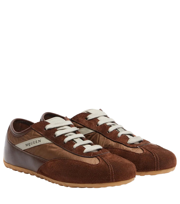 McQueen Boxe Suede-Trimmed Sneakers