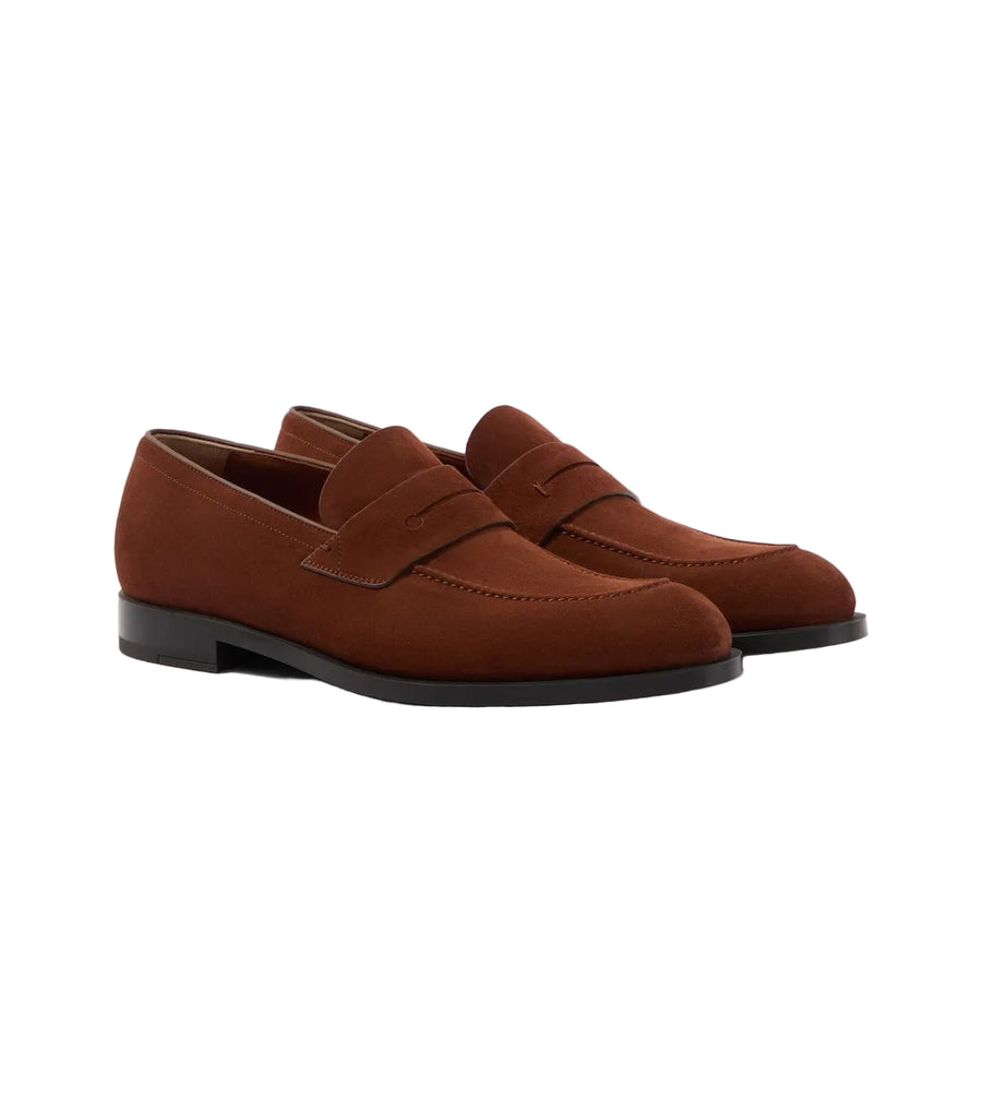Zegna Suede penny loafers
