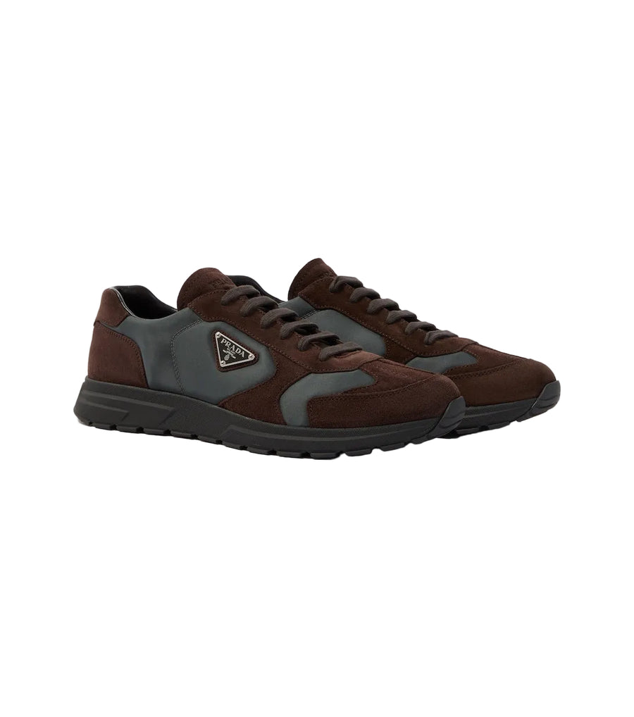 Prada Suede-trimmed sneakers