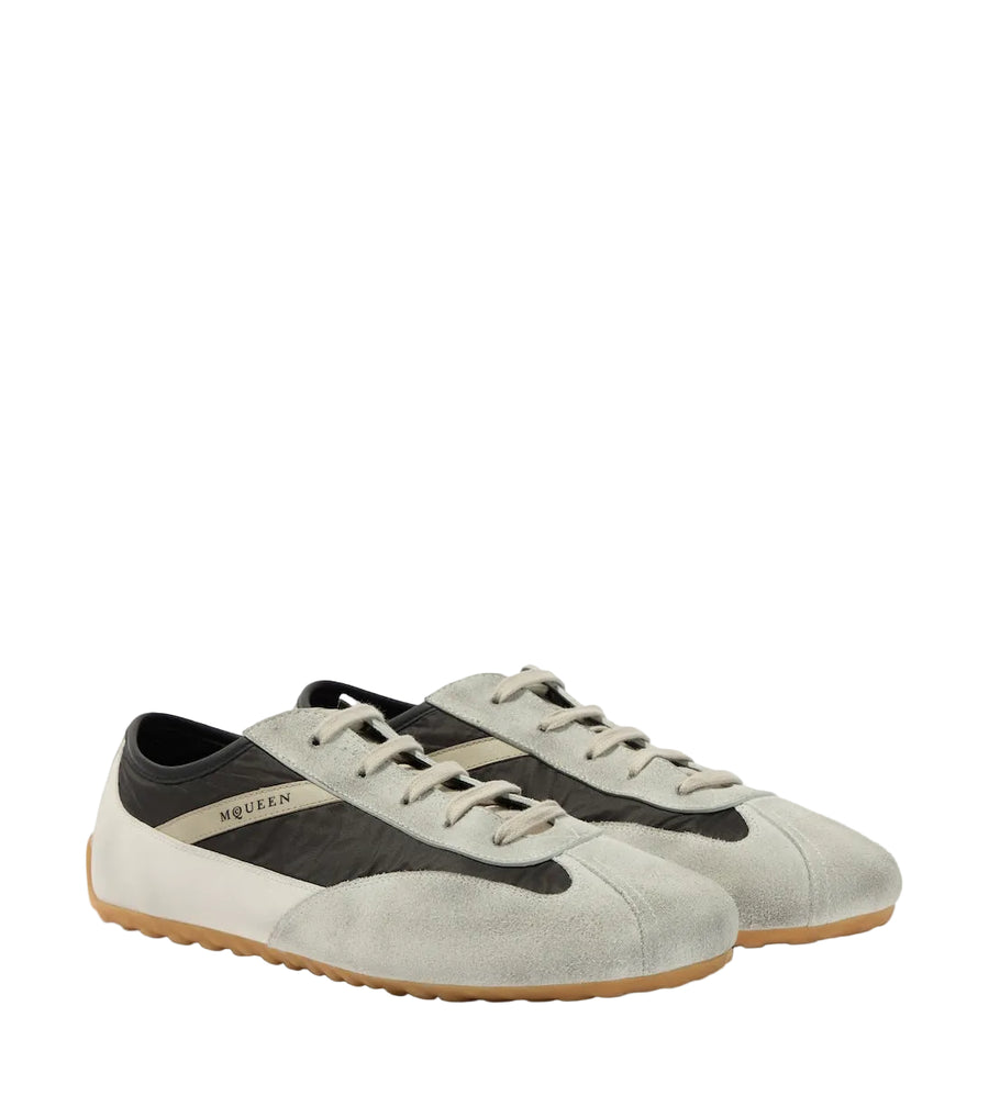 McQueen Boxe suede-trimmed sneakers