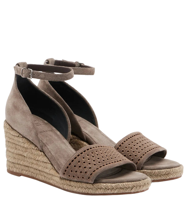 Brunello Cucinelli Suede Espadrille Wedges